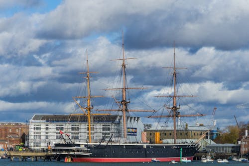 Free Ship in a Harbor  Stock Photo