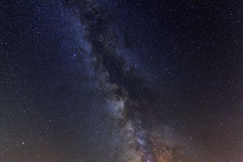 Free The awe-inspiring Milky Way captured in the pristine night skies of Briançon, France. Stock Photo