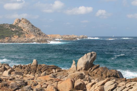 Rocky Shore and Choppy Ocean