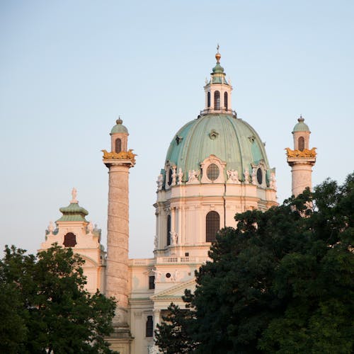 Dome of Karlskirche Church in Vienna, Austria