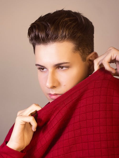 Young Man in a Red Sweater