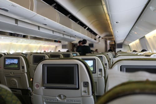 Free Seats on Airplane Stock Photo