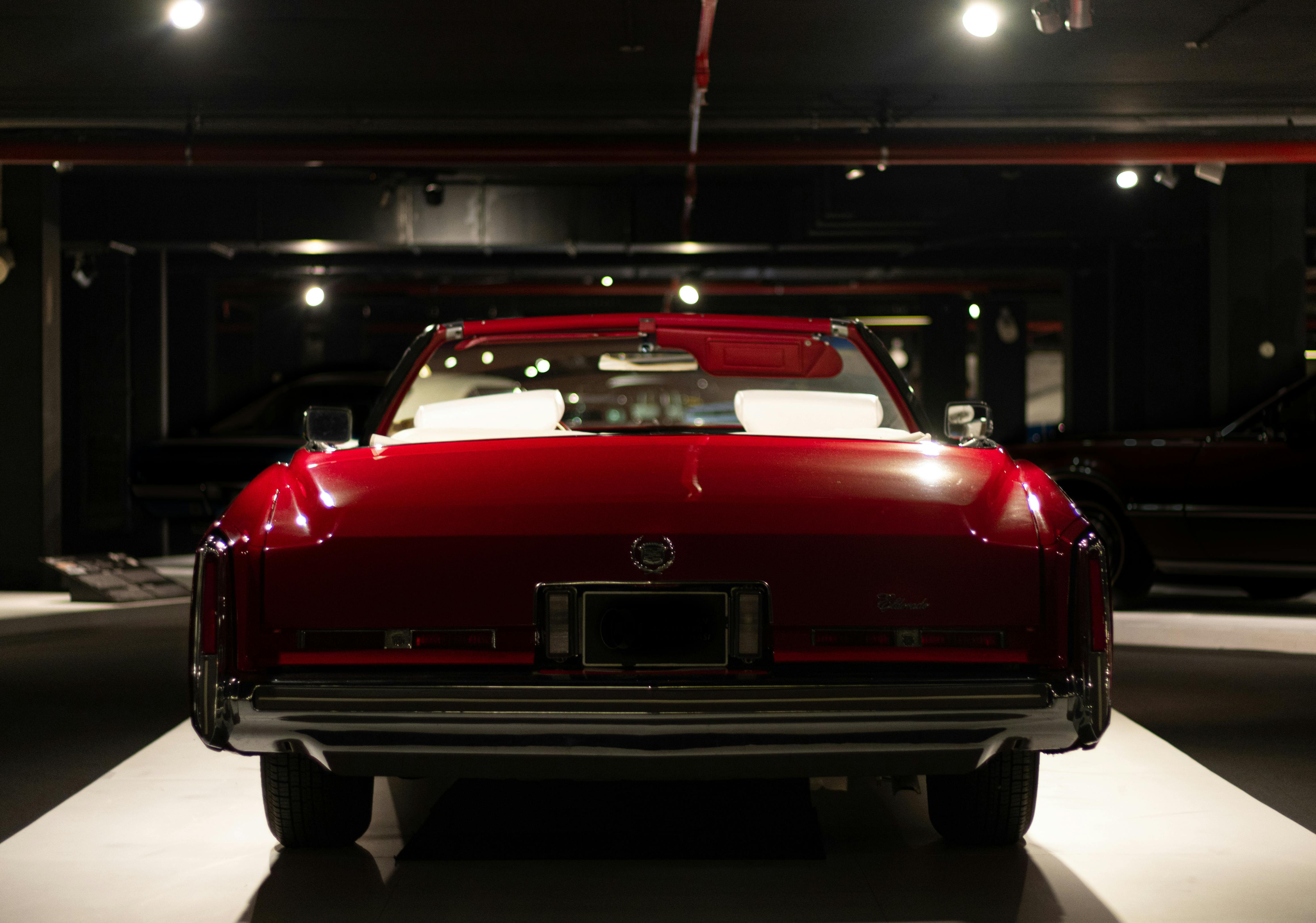 Red Vintage Car on an Exhibition · Free Stock Photo