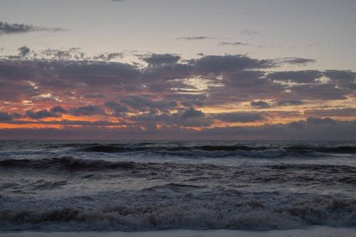 Dramatic Sky over the Sea at Dusk 