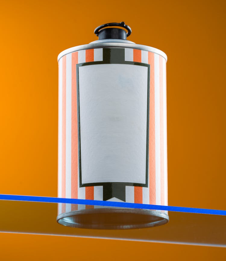 Mockup Of Stripped Bottle