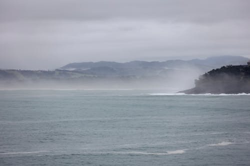 Waves Splashing all over Sea Surface