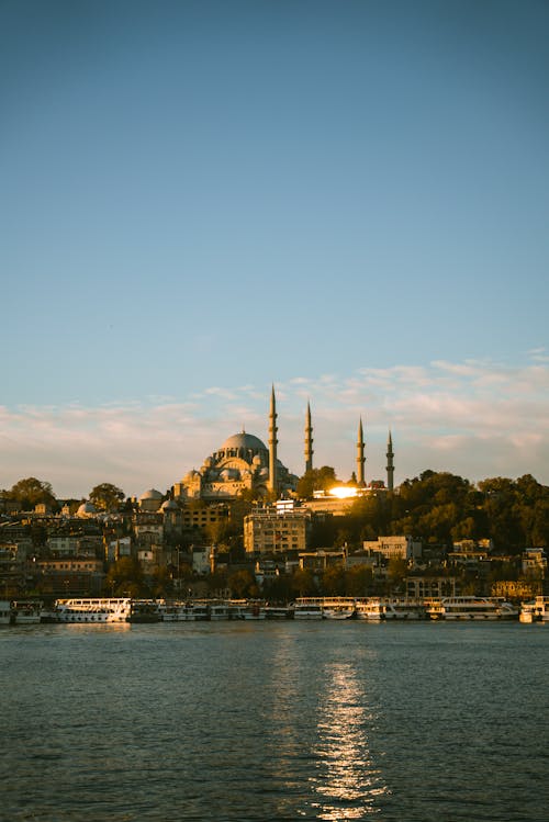 Suleymaniye Mosque in Istanbul City Skyline in Turkey