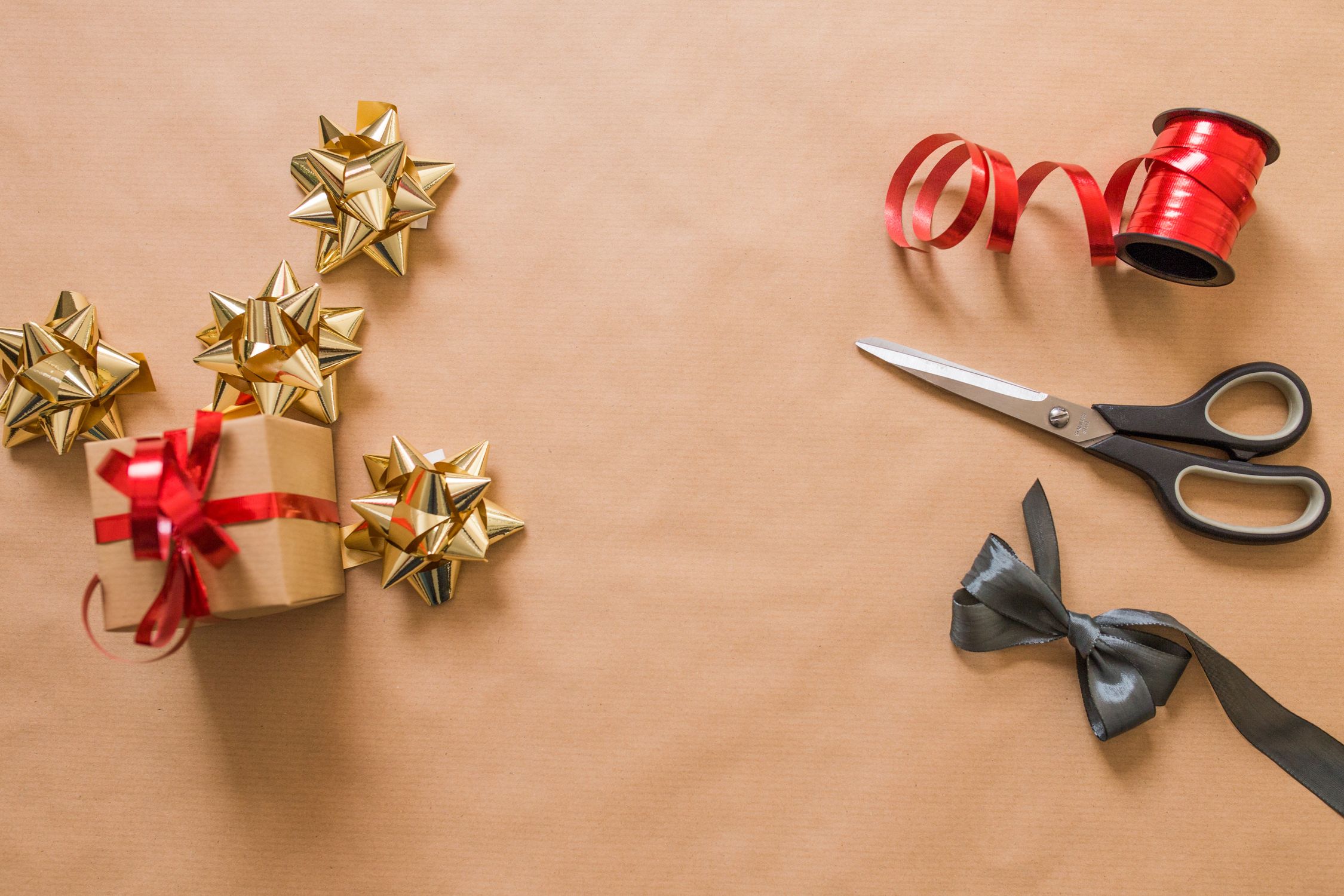 Red Ribbon Near Gold Ribbon · Free Stock Photo