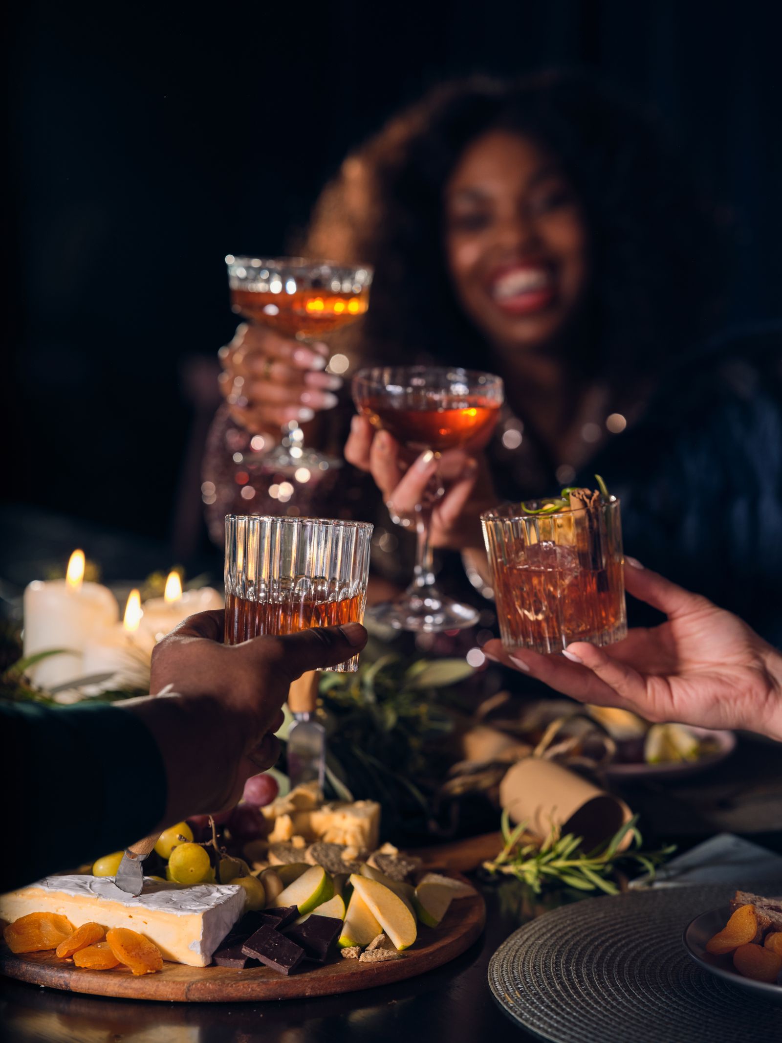 Friends toasting whiskey glasses at a bachelor party - RPD Limo bachelor party limo and party bus NJ