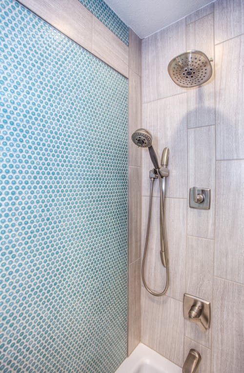 Stainless Steel Shower Head Inside Bathroom