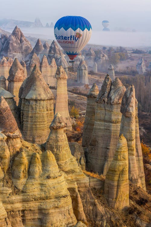 Ballooning over Rock Formations of Cappadocia 