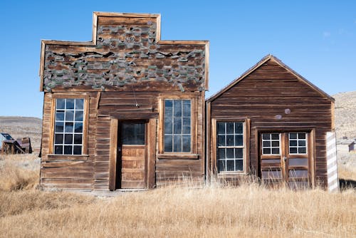 Wooden Houses in Village