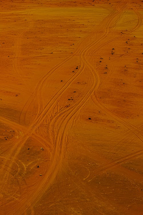 Foto d'estoc gratuïta de camins, desert, foto des d'un dron