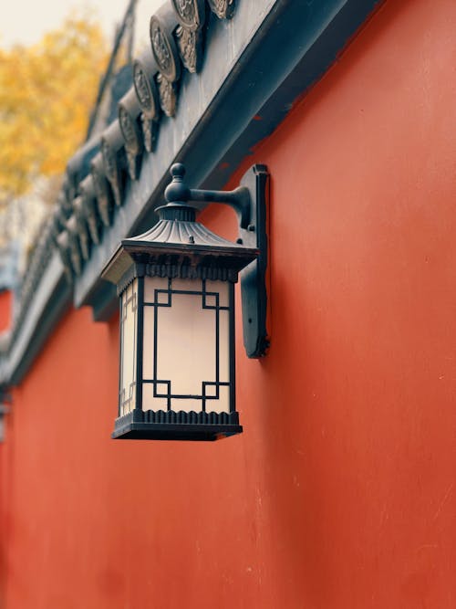 Lantern on a Red Wall