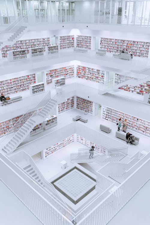 Free Modern Library Interior Stock Photo