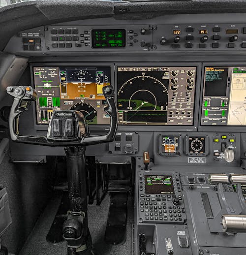 Gratis lagerfoto af cockpit, flyvemaskine, Kontrolpanel