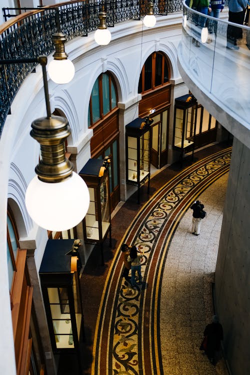 Interior of the Bourse de Commerce Pinault Collection Museum in Paris, France