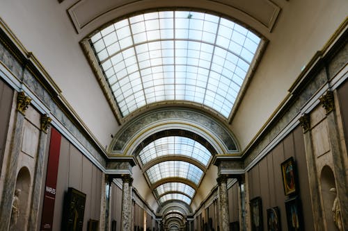 Glass Ceilings over Corridor in Louvre