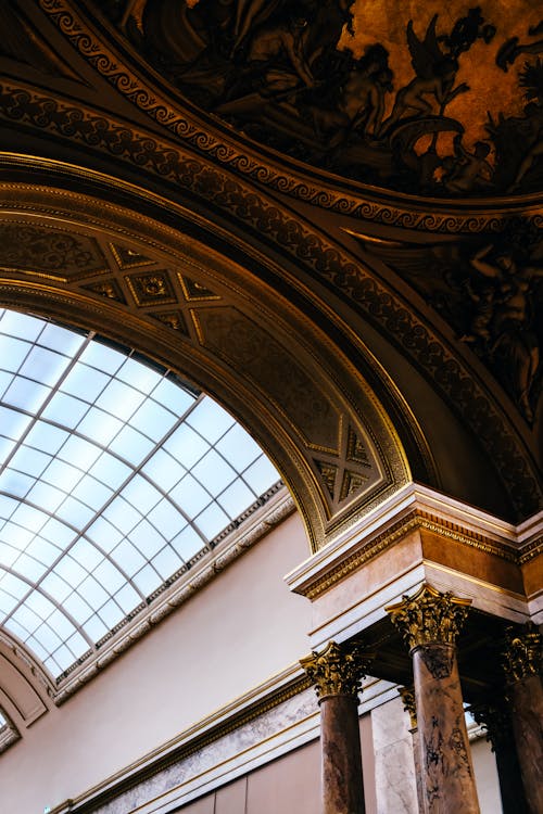 Ornamented Ceiling and Arch over Columns