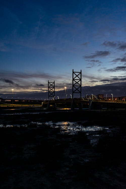 夜摄, 橋, 特兰康河 的 免费素材图片
