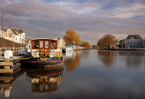 Passenger Ships Moored in City