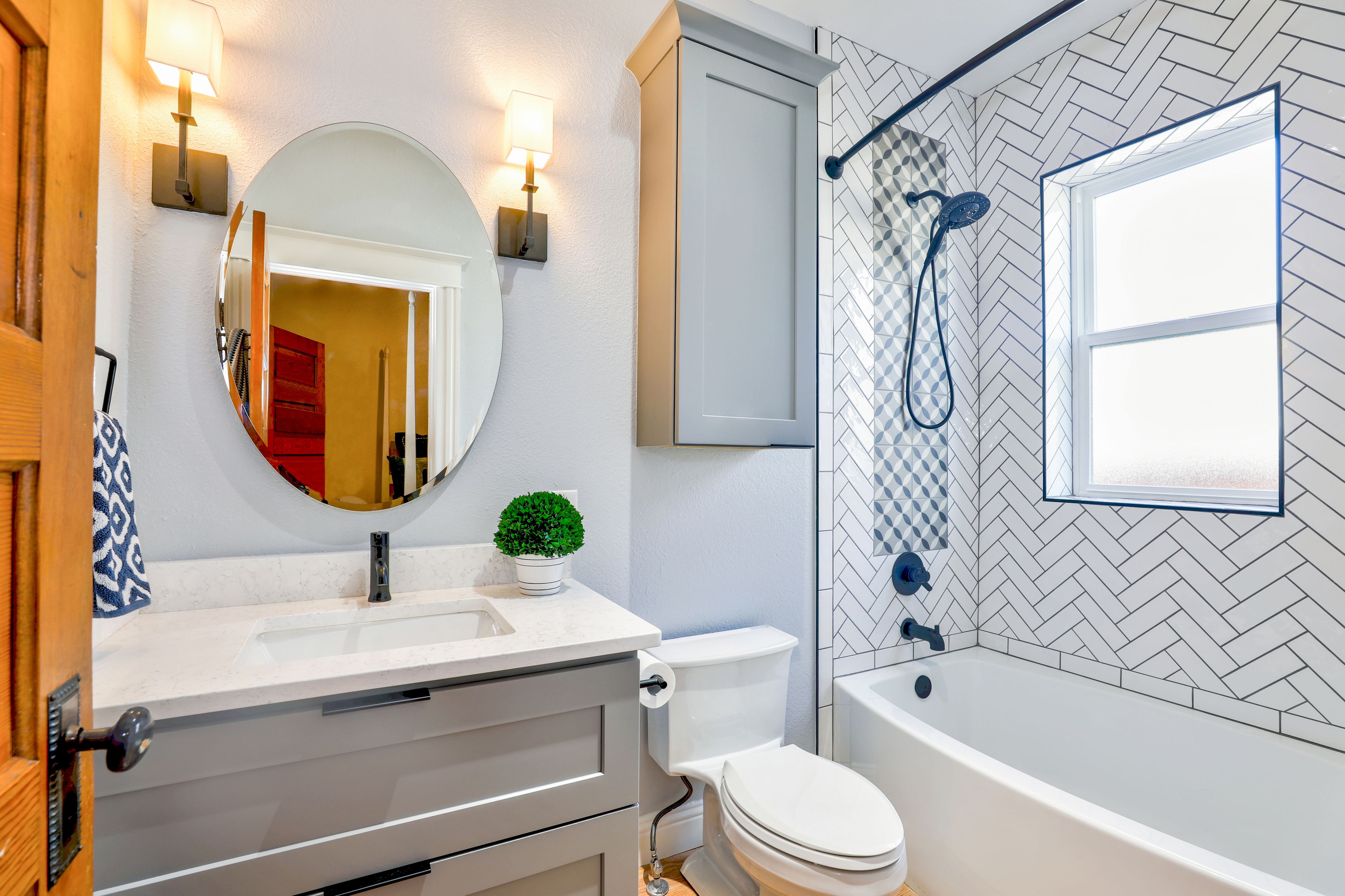 Modern bathroom after renovation