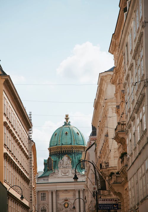 Dome of the Hofburg Palace Between Buildings, Vienna, Austria