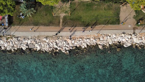 People on Promenade on Shore