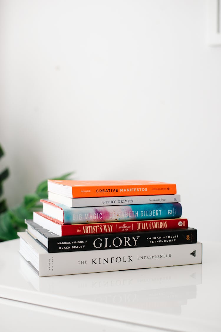 Books In English On White Background