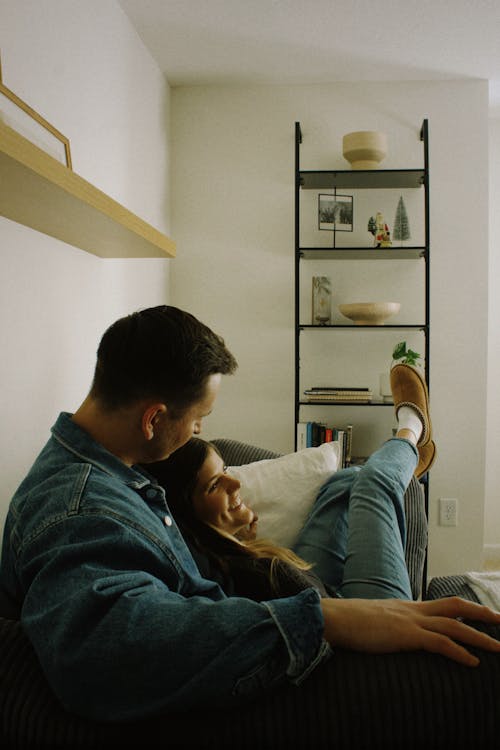 Couple Sitting on Couch