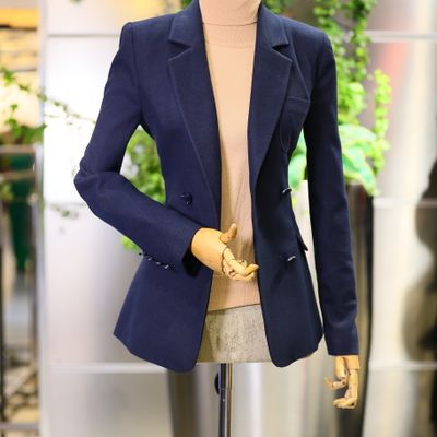 Navy Single-Breasted Blazer