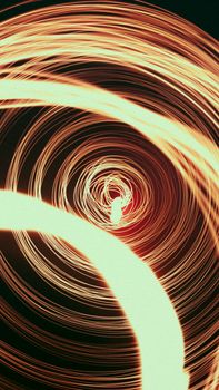 Dynamic light spiral pattern creating a vibrant and abstract visual effect.
