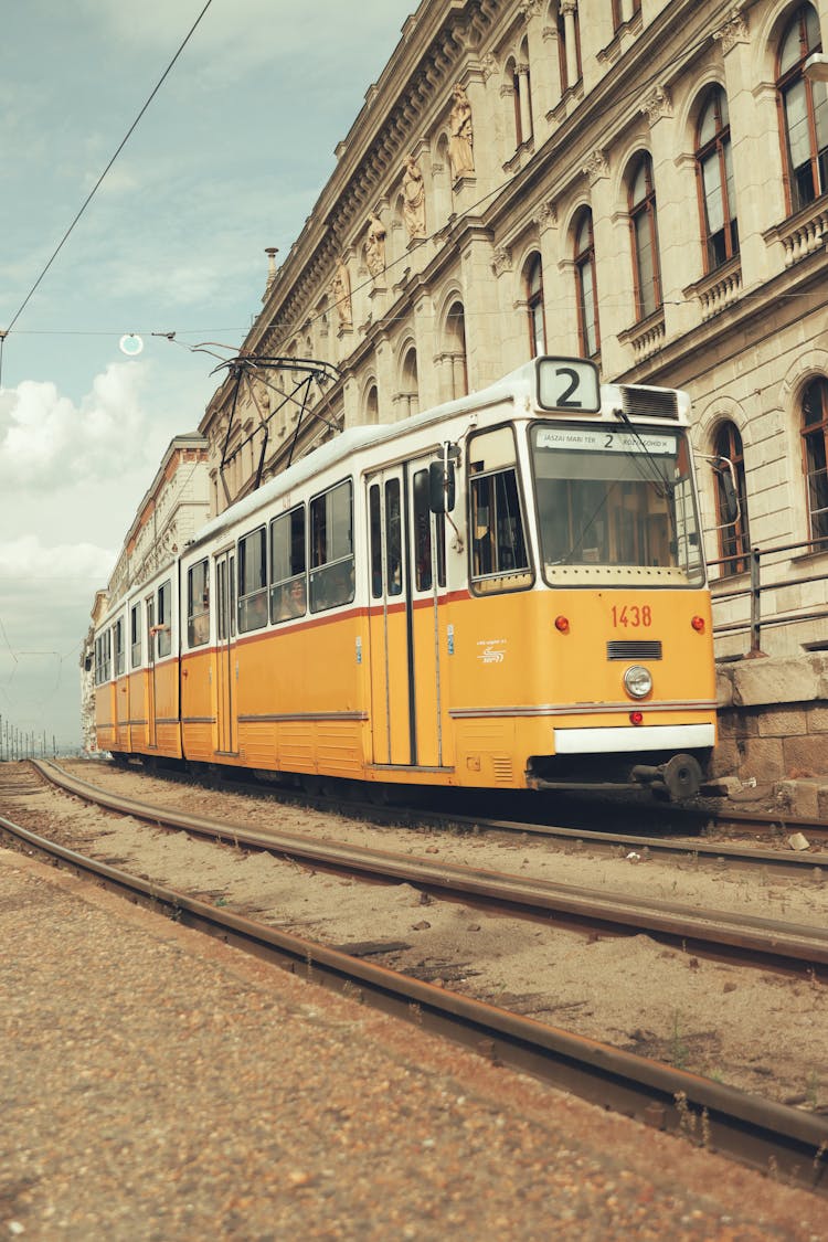 Vintage Tram In Budapest