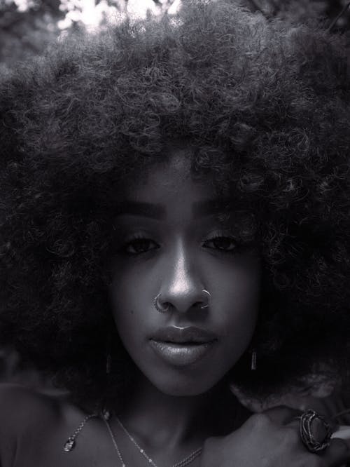 beautiful black afro woman 