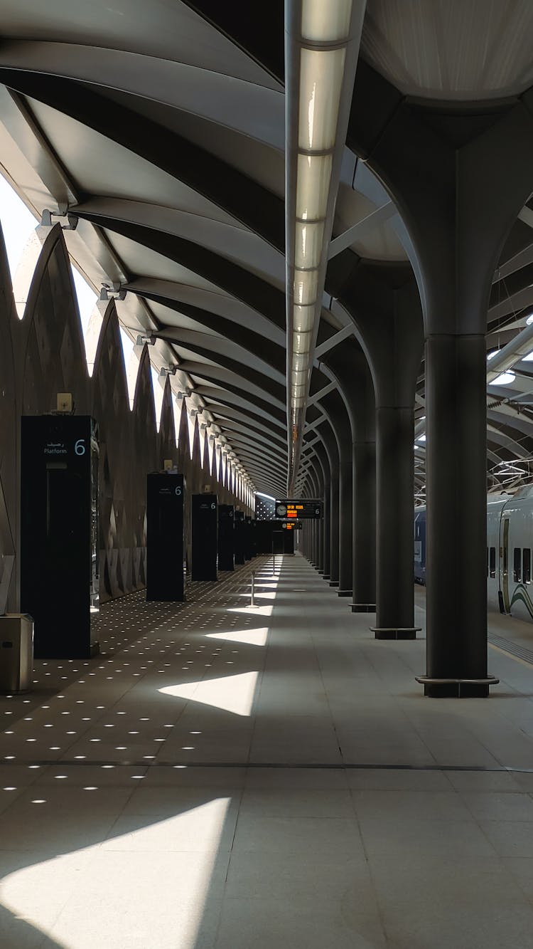 Platform Of A Railroad Station In Saudi Arabia