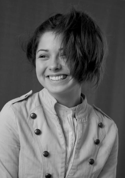 Smiling Woman with Short Hair