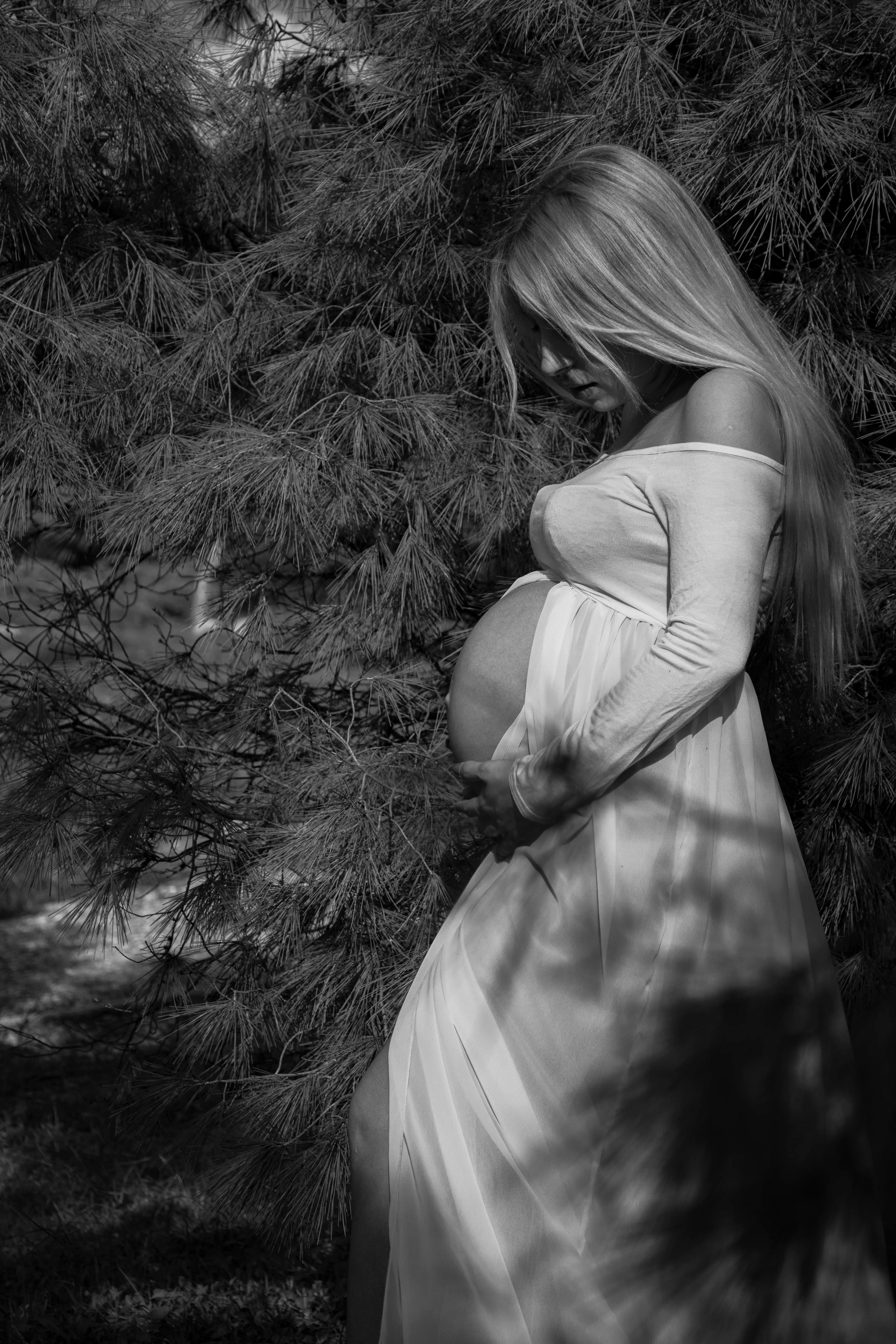Blonde Pregnant Woman in White Dress Free Stock Photo Blonde Pregnant Woman in White Dress Free Stock Photo