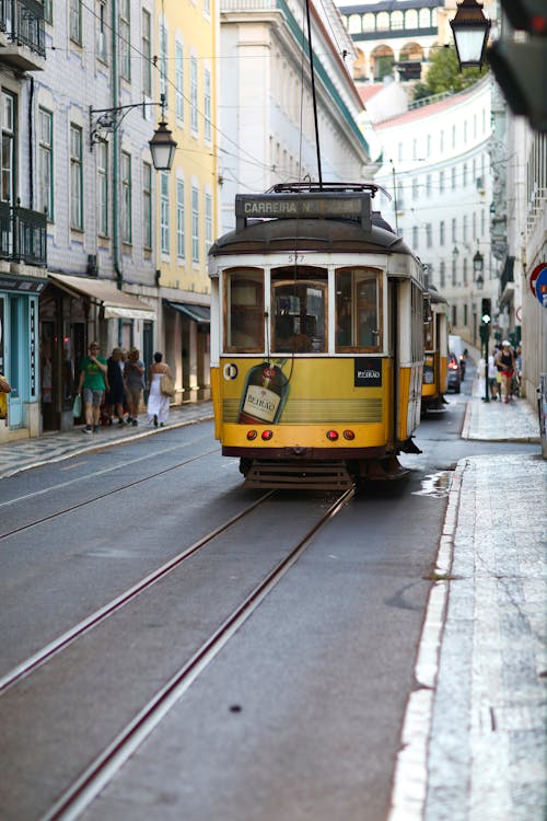 Retro Tram in Lisbon, Portugal