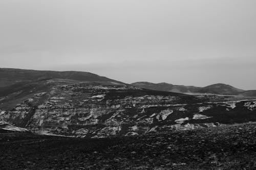 Barren Mountains in Black and White