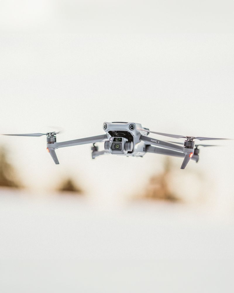 A DJI Mavic 3 drone in flight