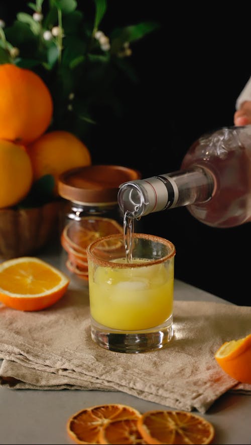 Preparing a Drink with Orange Juice