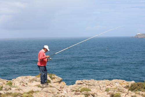 Kostenloses Stock Foto zu angeln, angelrute, fels