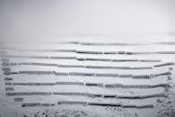 A photo of a fence in the snow
