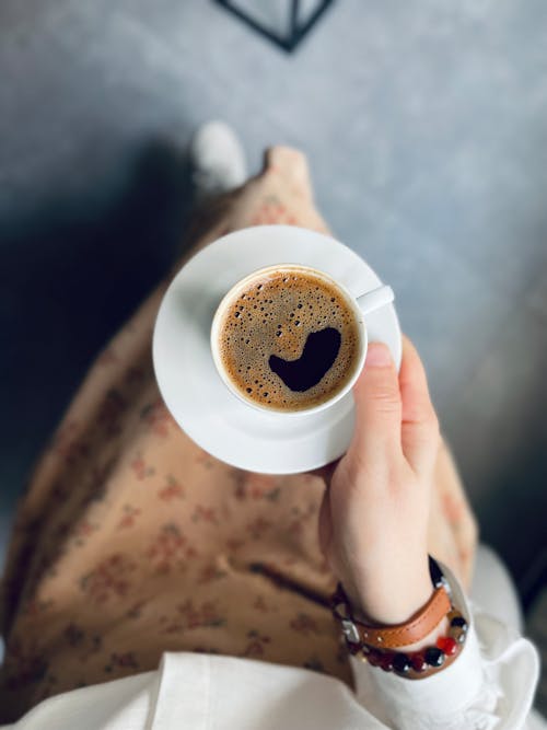 Woman Drinking Black Coffee