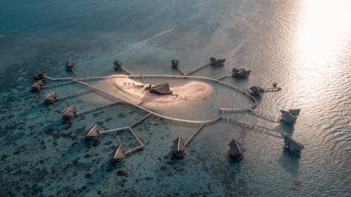 Huts on an Island 