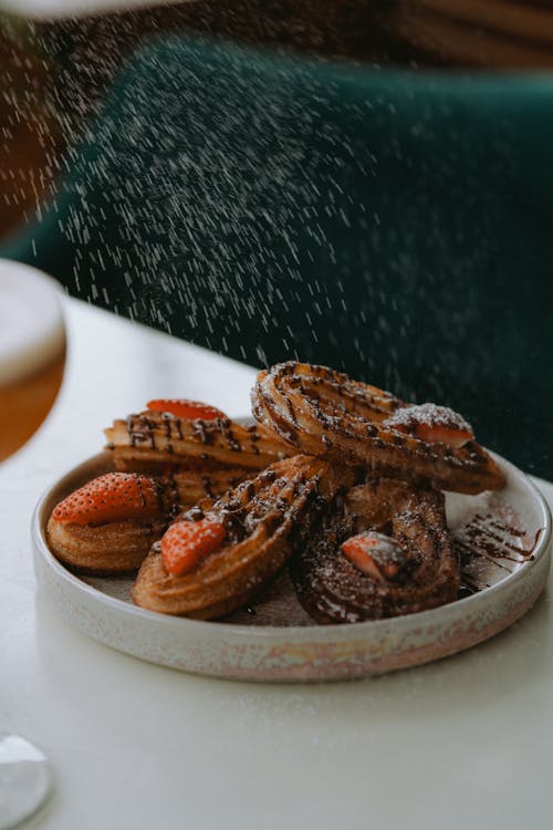 Free Sweet Snack with Strawberries Stock Photo