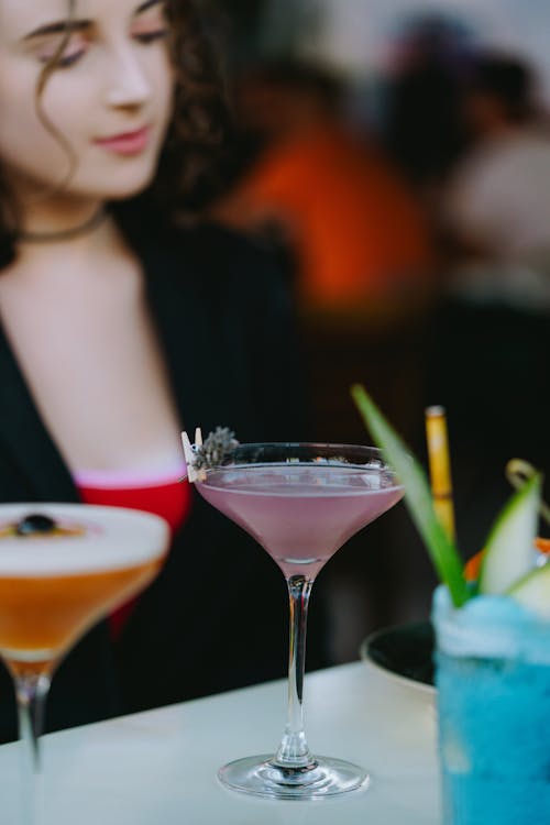 Cocktails Served in a Restaurant