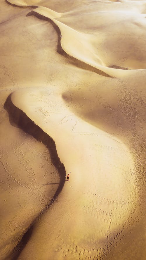 Aerial View of Sand Dunes