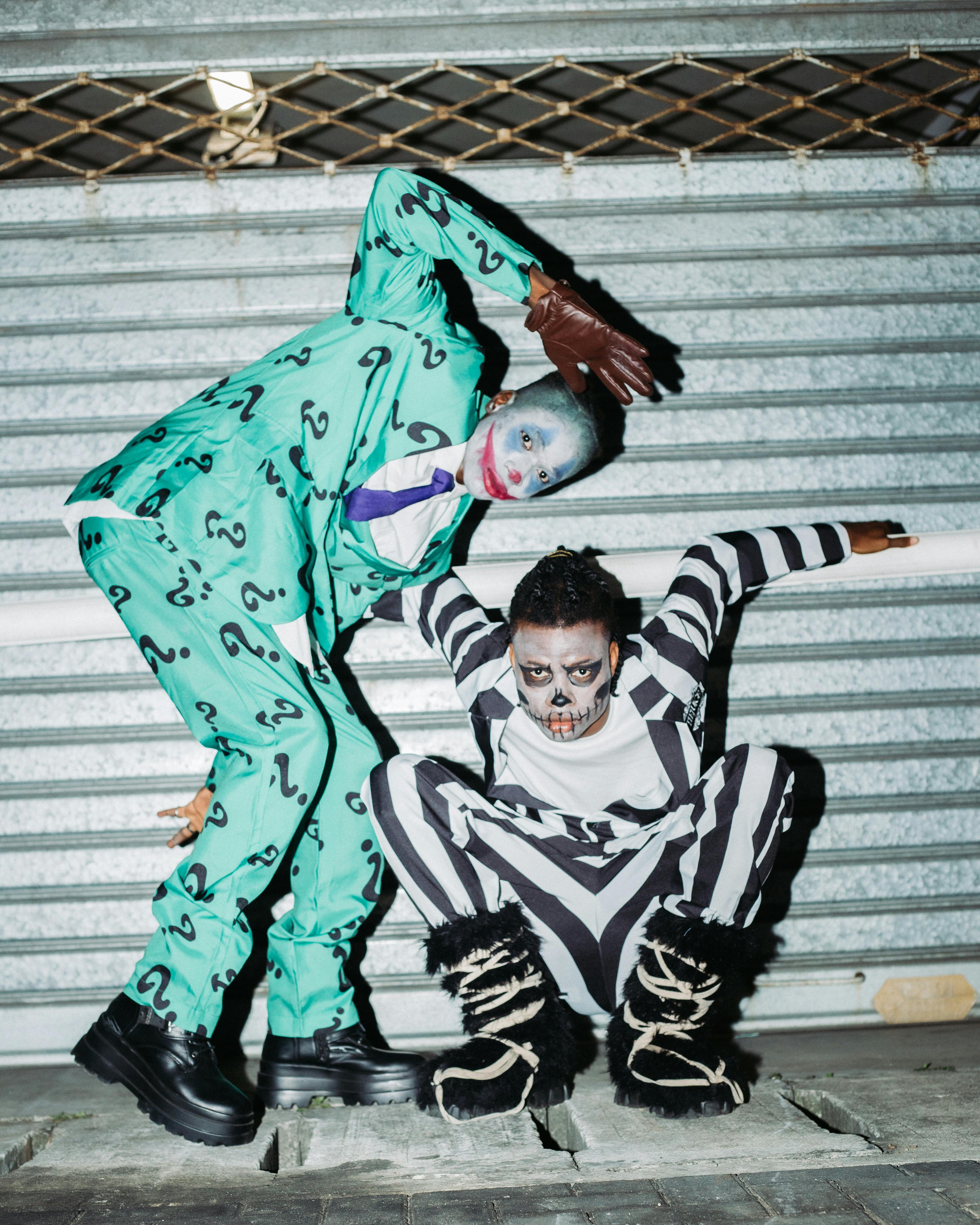 Men in Halloween Costumes on a Street · Free Stock Photo