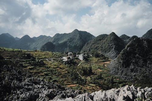 Rocky Hills in a Valley 